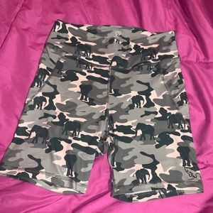 Ivory Ella HIGH WAIST CAMO BIKE SHORTS